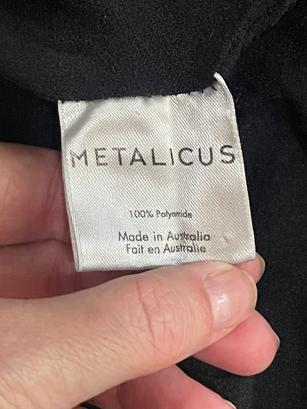 METALICUS Sleek Black Ribbed Tank Midi Dress Double Layered Australia O/S - Picture 4 of 5